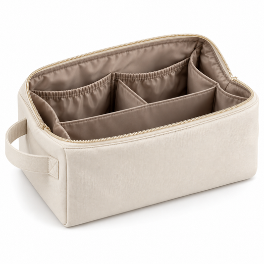 Livesoare Multi-Compartment Daily Cosmetic & Personal Care Organizer Bag