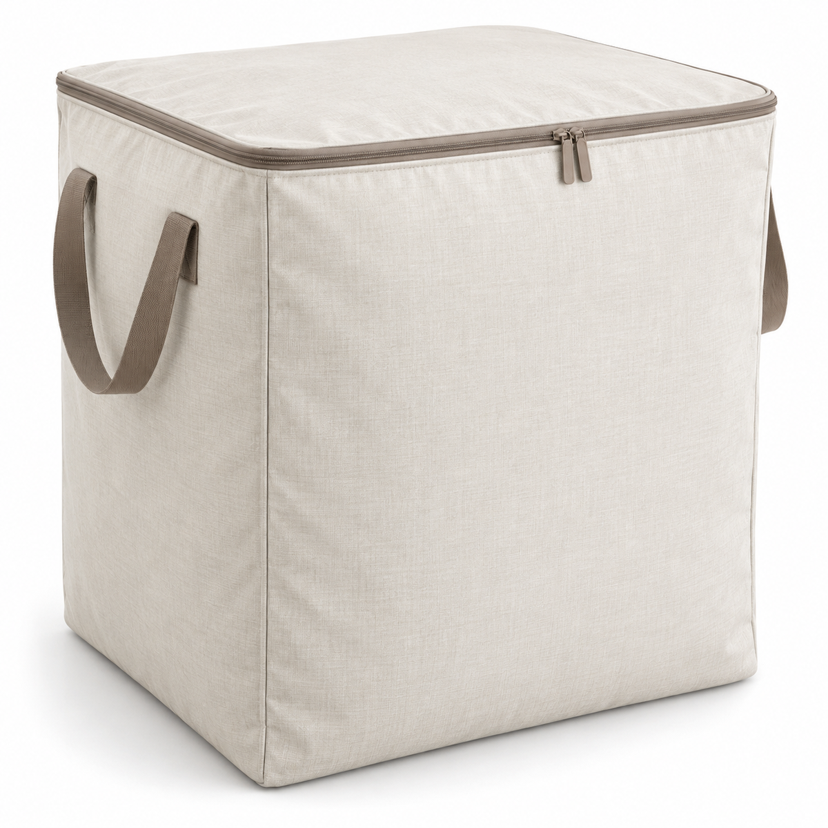 Livesoare Fabric Home Storage Bag with Zippered Lid & Side Handles