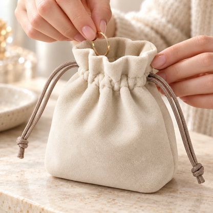 Livesoare Soft Drawstring Small Accessories Organizer Pouch