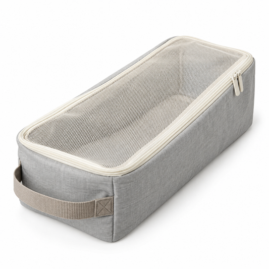 Livesoare Mesh-Top Travel Packing Organizer Bag with Side Handle