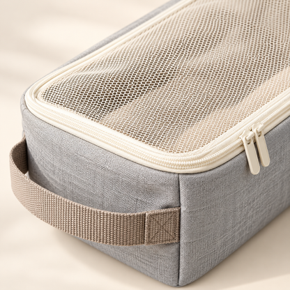Livesoare Mesh-Top Travel Packing Organizer Bag with Side Handle