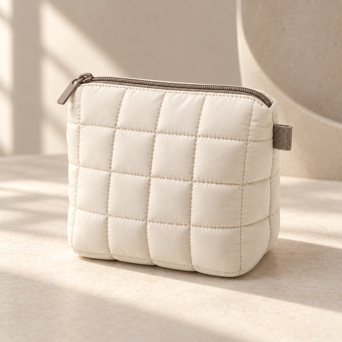 Livesoare Quilted Everyday Organizer Pouch with Zip Closure