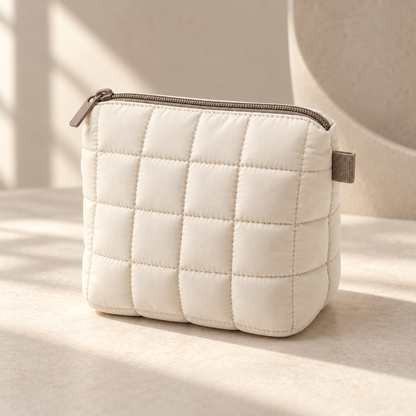 Livesoare Quilted Everyday Organizer Pouch with Zip Closure