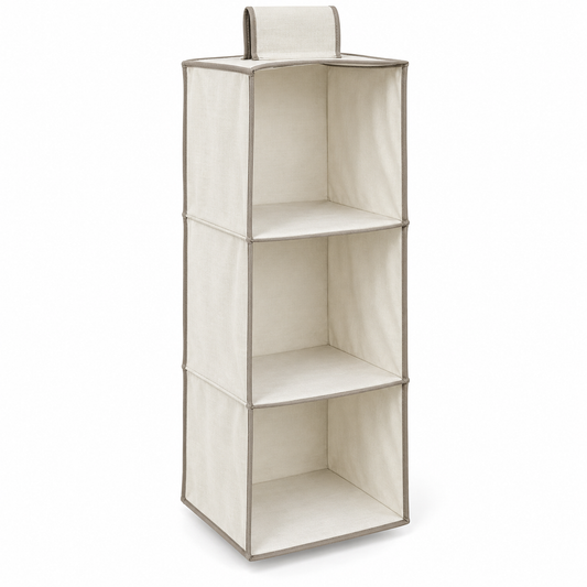 Livesoare 3-Tier Hanging Closet Organizer with Open Compartments