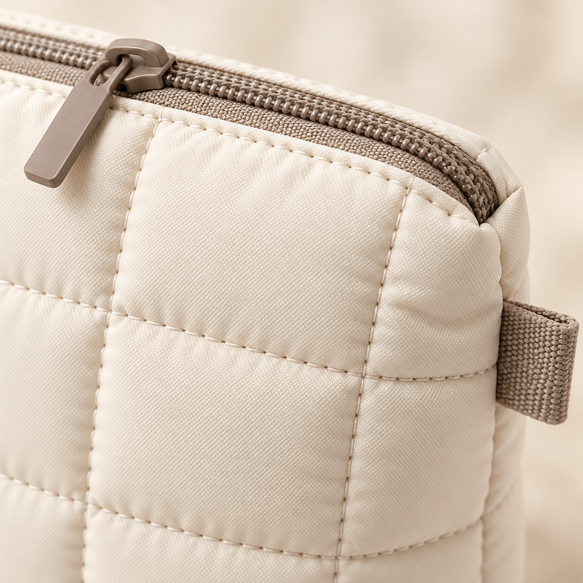 Livesoare Quilted Everyday Organizer Pouch with Zip Closure