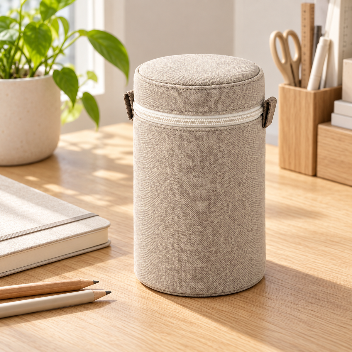 Livesoare Cylindrical Zip Organizer Case for Everyday Storage