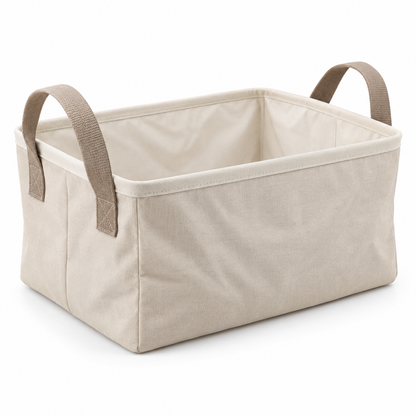 Livesoare Open-Top Fabric Storage Basket with Dual Handles