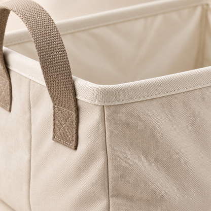 Livesoare Open-Top Fabric Storage Basket with Dual Handles