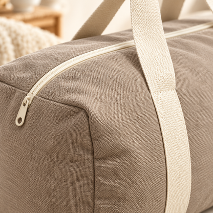 Livesoare Carry-Handle Fabric Storage Bag with Zipper Closure